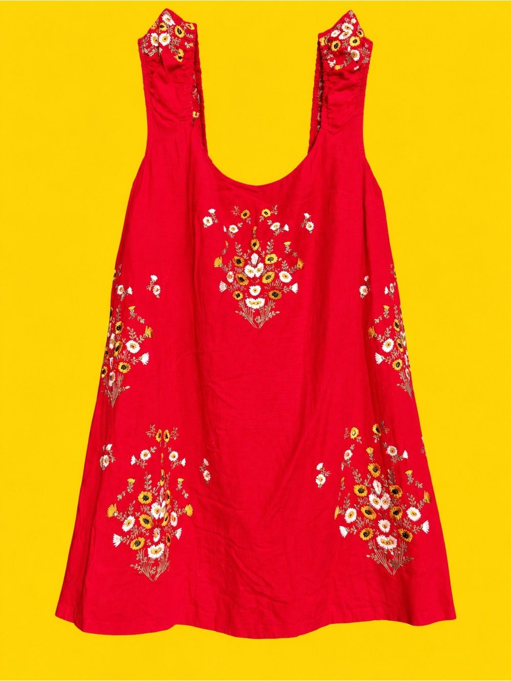 Free People Embroidered Mini Dress